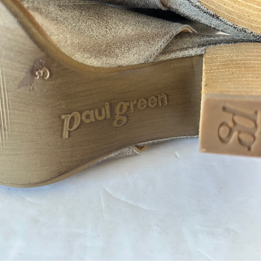 Paul Green Cayanne Bootie Sandal Heel Shoe Metallic Peep Toe Size EU35.5 US 5.5 - Picture 12 of 15